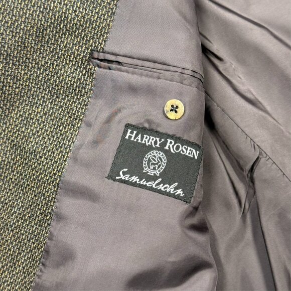 Samuelsohn Wool Cashmere Blazer Textured Brown Sport Coat Canada 48 R - Picture 7 of 8